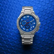 AM1054SS - AMBASSADOR SILVER / LA BLUE STEEL WATCH