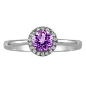10 Karat White Amethyst Ring