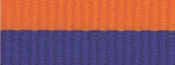 1 1/2″ Blue/Orange Neck Ribbon with Snap Clip