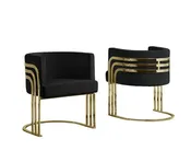 BQ-AC222: Single Accent Barrel Chair in Gold