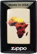 African Animals - Flat Sand Zippo Lighter