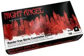 Adenna Night Angel Black Nitrile Gloves, PF 4 mil