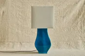 1960s Blue Ceramic Lamp