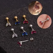 16G Fish Tail Tiny Cartilage Stud Earrings | HSPJ1963