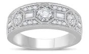 14K WHITE GOLD DIAMOND RING M6203
