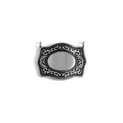 18K Gold PVD Stainless Steel Engravable Belt Buckle Charm