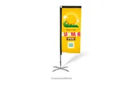 10ft Rectangle Feather Flag- Single-Side Imprint -Fabric Only