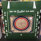 American Dartboard Scorekeepers Cabinet Green/White