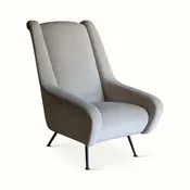 1950s Italian Mohair Lounge Chair