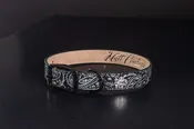 Black Bandana Leather Dog Collar