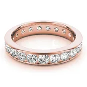 1 ctw Round Lab Grown Diamond Channel Set Eternity Band