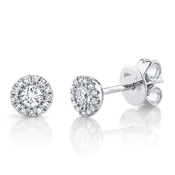 14K White Gold 0.24ct Diamond Stud Earrings