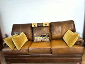 Big Leather Sofa - Nick's Upholstery
