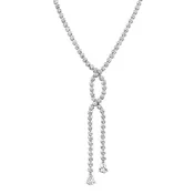 11.34 CT. Round Brilliant & Pear Cut Diamond Ended Lariat Necklace in 18K White Gold