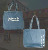 Classic MMBK Denim Tote — Make Manifest