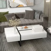 45.2 Modern High Gloss Surface Coffee Table By