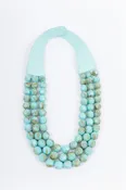3 Row Beaded Necklace Turquoise