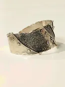 Argentium Silver with Purple and Red Stones Cuff