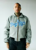 FLY GEENIUS X VANSON | BOMBER JACKET | BROOKLYN - PEARL GREY