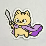 Cat Warrior Sticker
