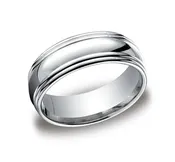 14K White Gold 7.5 mm Band