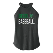 108 Stitches Ladies Beer and Baseball Rocker Tank