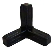 100-308-S  3-Way Black Steel-Core Corner Connector