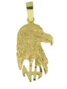 10k Gold NA Eagle Head Pendant