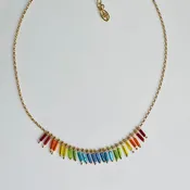 Deco Smiles Necklace: Rainbow