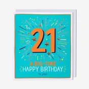 21 A Big-Time Happy Birthday 21st Birthday Card