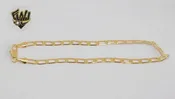 (1-0017) Gold Laminate - 4mm Flat Open Link Anklet - 10" - BGF