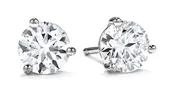 1.02 ct. Round Diamond Stud Earrings in 14k White Gold