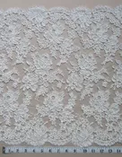 Alencon Lace, French Alencon, Allover Roses, 18″ wide