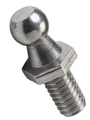 BALL STUD  10MM W/ 3/4" THREAD CLEAR ZINC