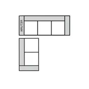 Asher - Left Arm Loveseat & Right Arm 3 Seat Sofa w/ Left Return 101"x101"