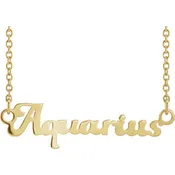 14K Rose Sagittarius Zodiac 18" Necklace