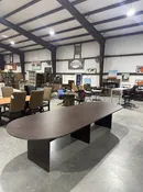 12ft Espresso Racetrack Conference Table