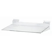Acrylic slatwall shelf – 12″w x 8″d- molded