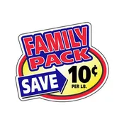 10¢ - Family Pack Oval Label | Roll of 500