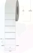 Item #4X2CTTP8 4"x 2" - Coated thermal transfer labels, 8" rolls, 2 rolls per carton