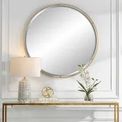 42 Inch Round Gold Mirror