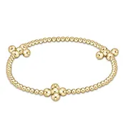 4mm Gold Signature Cross Bracelet