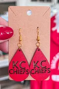 Chiefs Wood Earrings