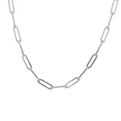 20'' White Gold Medium Paperclip Chain
