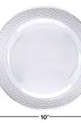10.25" Clear Pebble Rim Plastic Plates (10 counts)