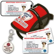 Deluxe SERVICE DOG Kit - Includes Free Registration