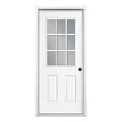9 Lite Steel Front Door HL