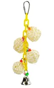 4 Vine Balls on Chain with Bell