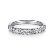 14k White Gold Straight Diamond Wedding Band – AN5337W44JJ
