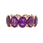 Amethyst Oval Eternity Band